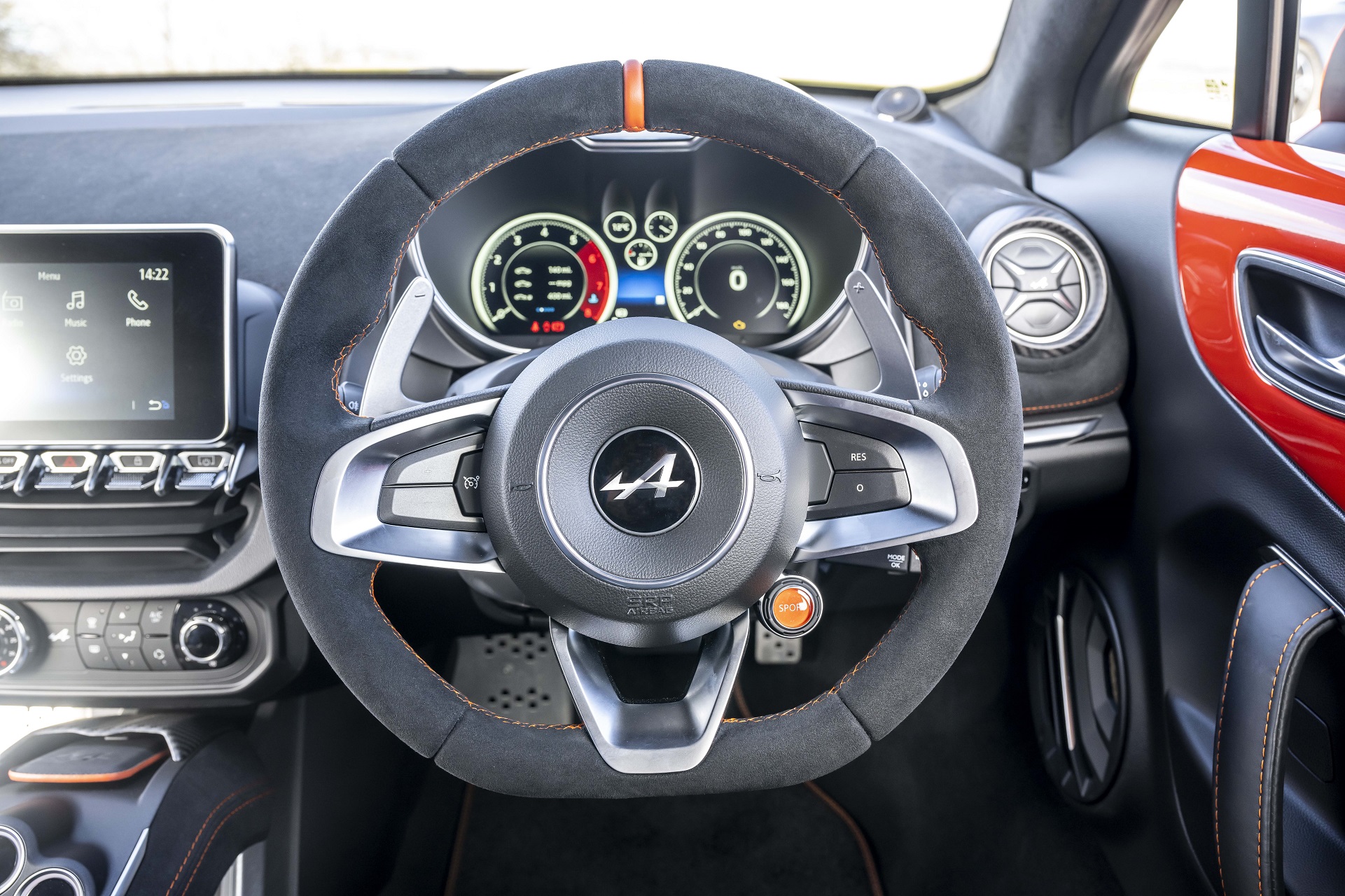 Download 2022 Alpine A110 S - UK version - Interior, Steering Wheel HD Wallpaper 1921x1280 #56