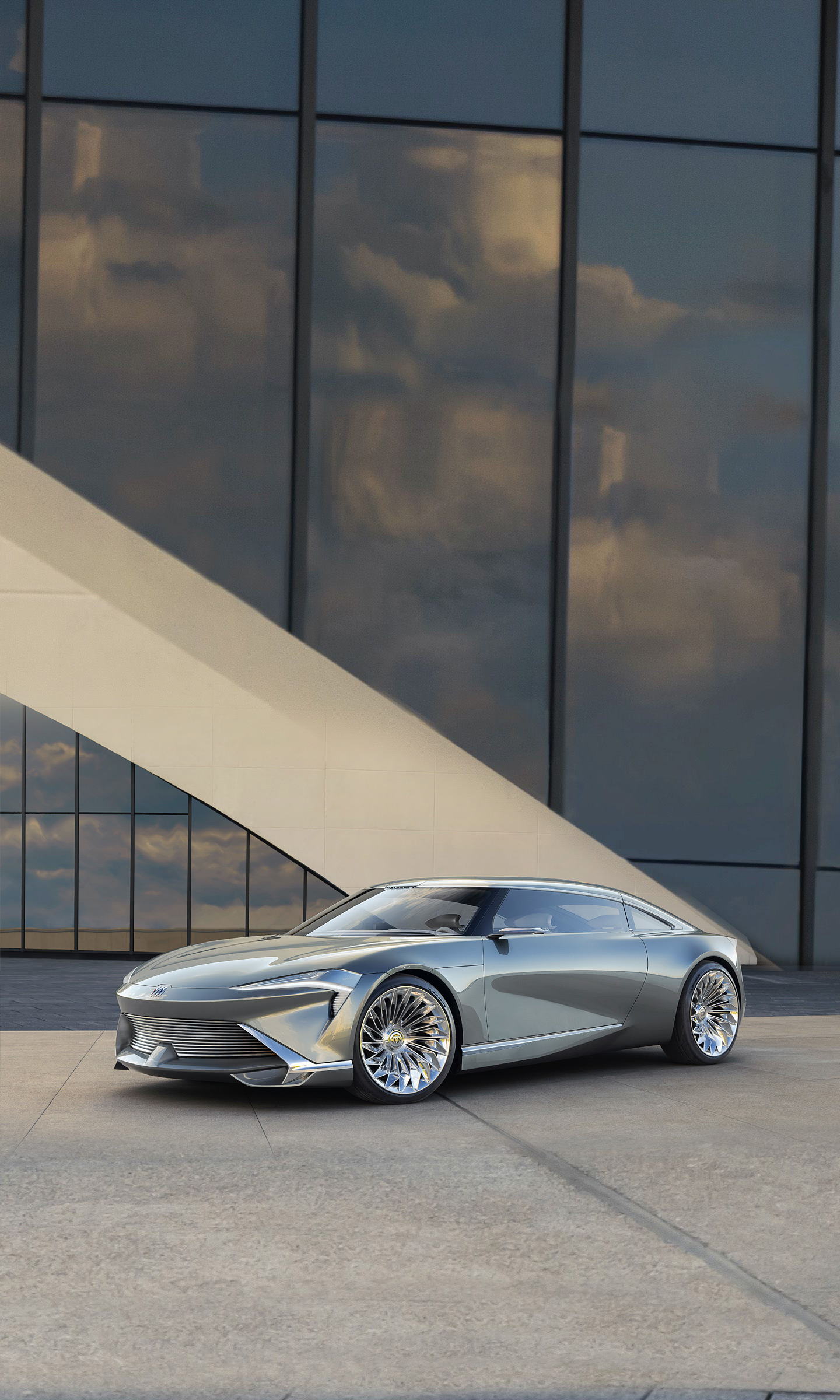 Download 2022 Buick Wildcat EV Concept - Front Three-Quarter HD Phone Wallpaper 1440x2400 #3