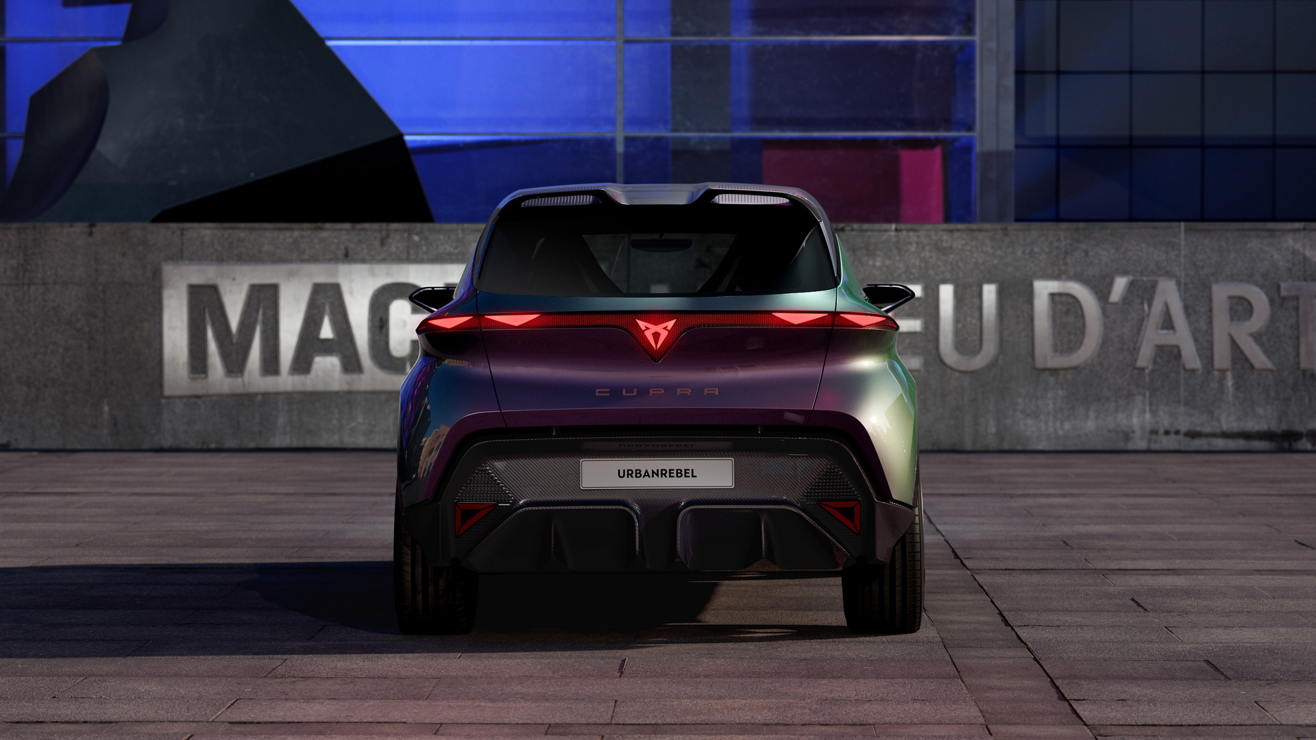 Download 2022 Cupra UrbanRebel Concept - Rear HD Wallpaper 1920x1080 #6