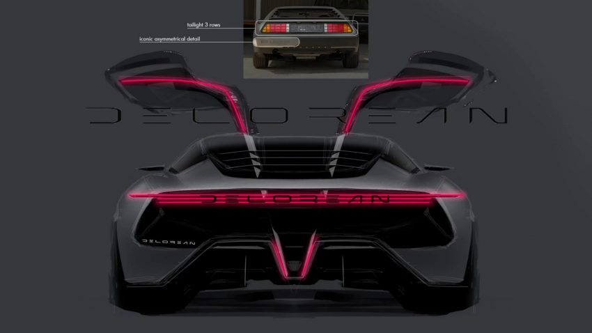 2022 DeLorean Alpha 5 Concept - Design Sketch Wallpaper 850x478 #45