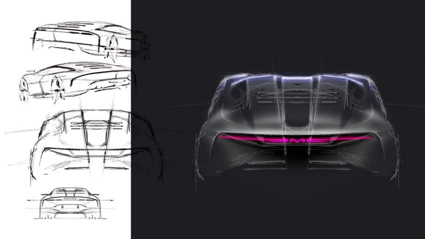 2022 DeLorean Alpha 5 Concept - Design Sketch Wallpaper 850x478 #49