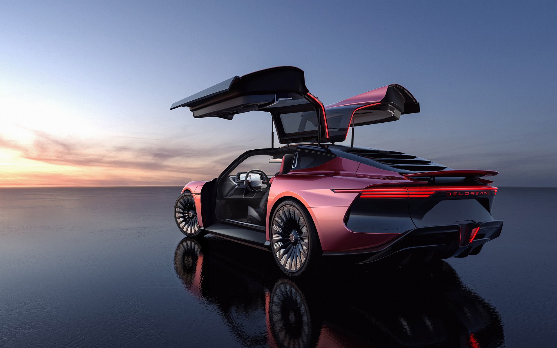 Download 2022 DeLorean Alpha 5 Concept - Rear Three-Quarter HD Wallpaper 1920x1200 #8