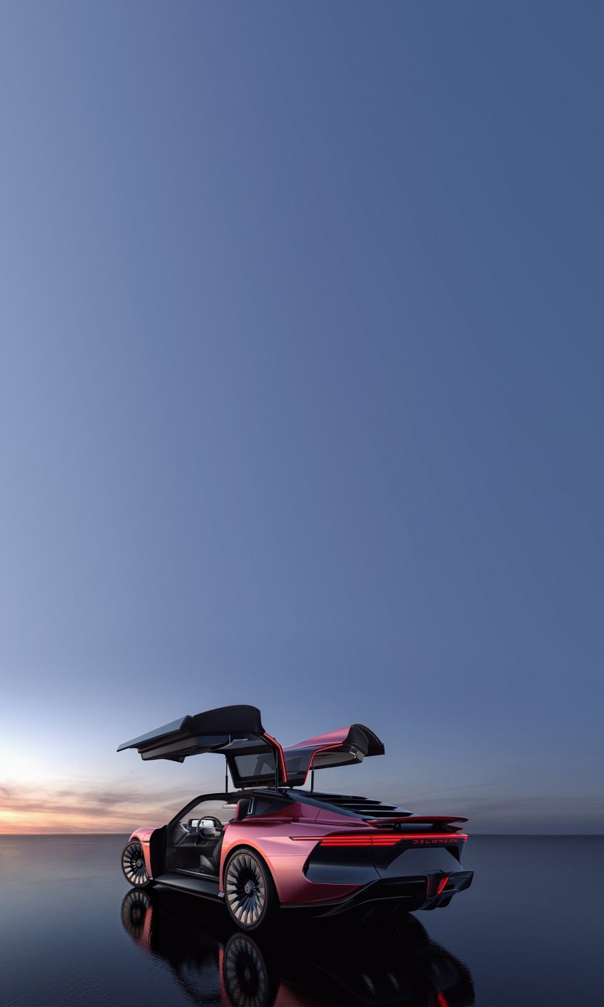 2022 DeLorean Alpha 5 Concept - Rear Three-Quarter Phone Wallpaper 850x1417 #9