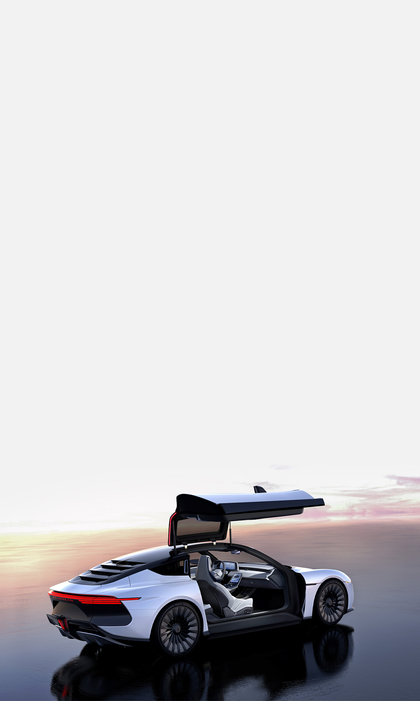 Download 2022 DeLorean Alpha 5 Concept - Rear Three-Quarter HD Phone Wallpaper 1440x2400 #23