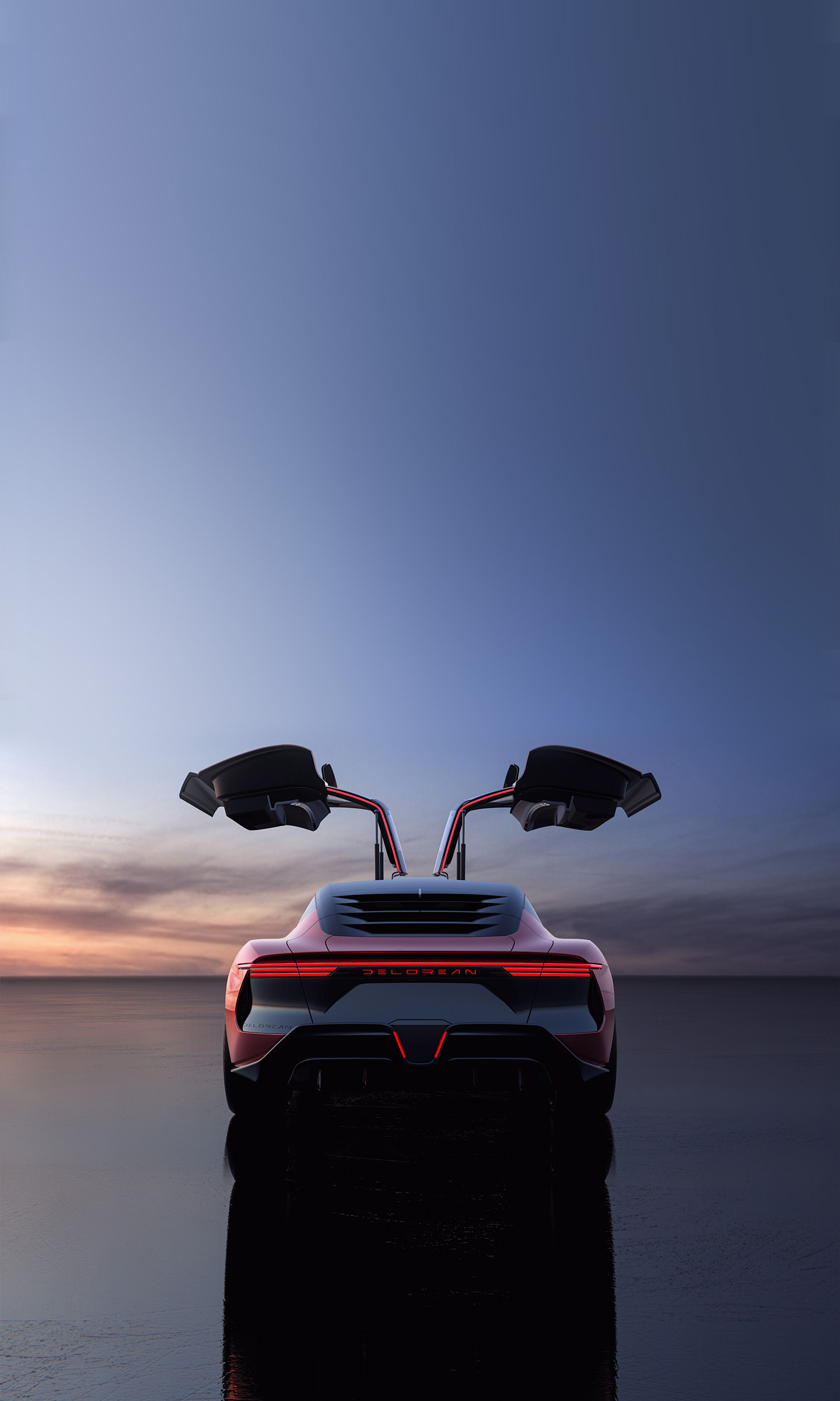 Download 2022 DeLorean Alpha 5 Concept - Rear HD Phone Wallpaper 1440x2400 #12