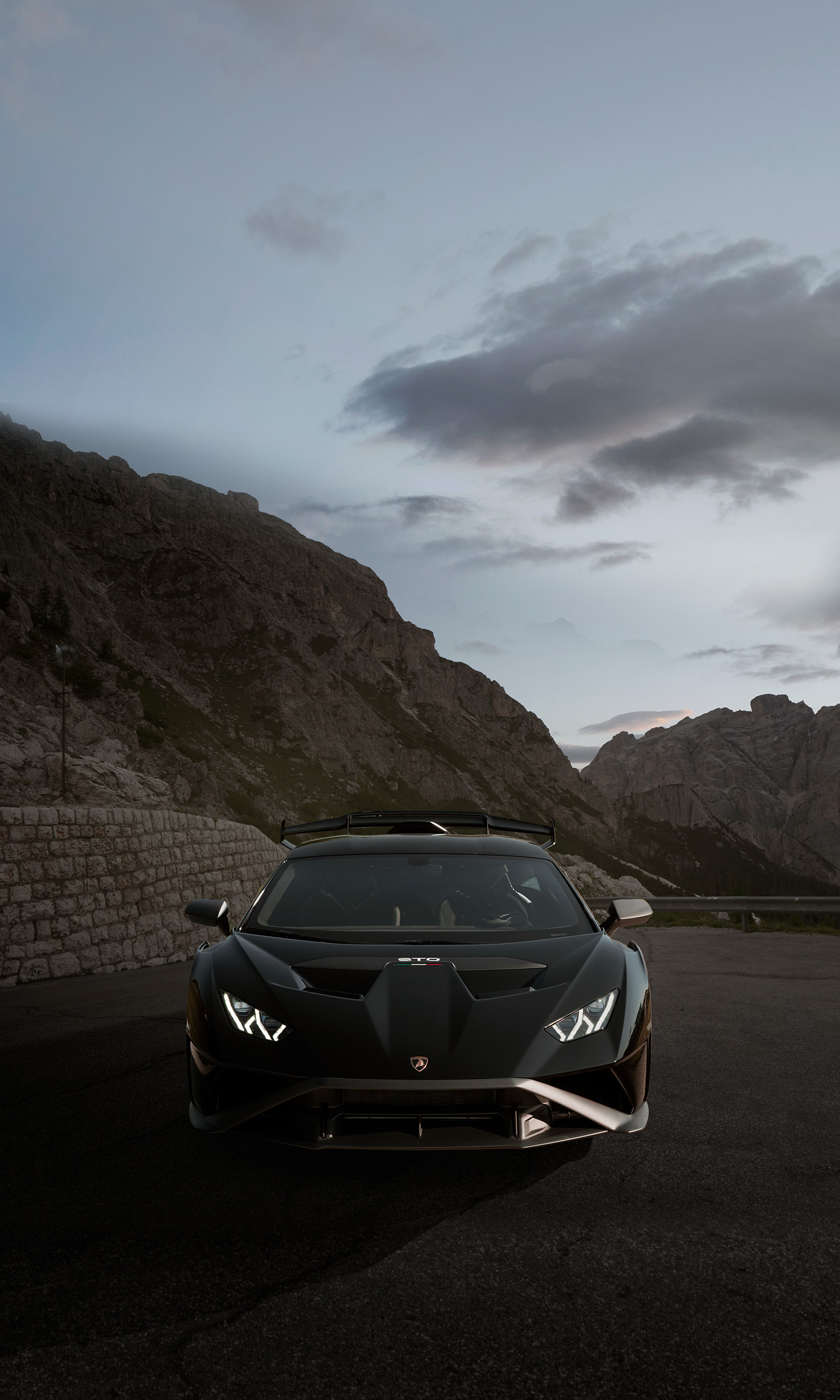 Download 2022 Lamborghini Huracán STO by Novitec - Front HD Phone Wallpaper 1440x2400 #6