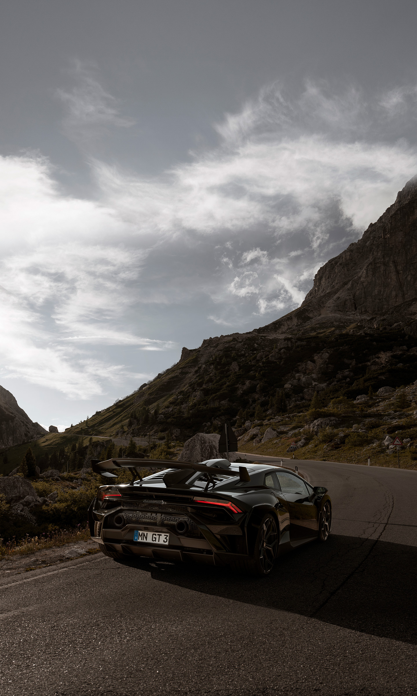 Download 2022 Lamborghini Huracán STO by Novitec - Rear Three-Quarter HD Phone Wallpaper 1440x2400 #12