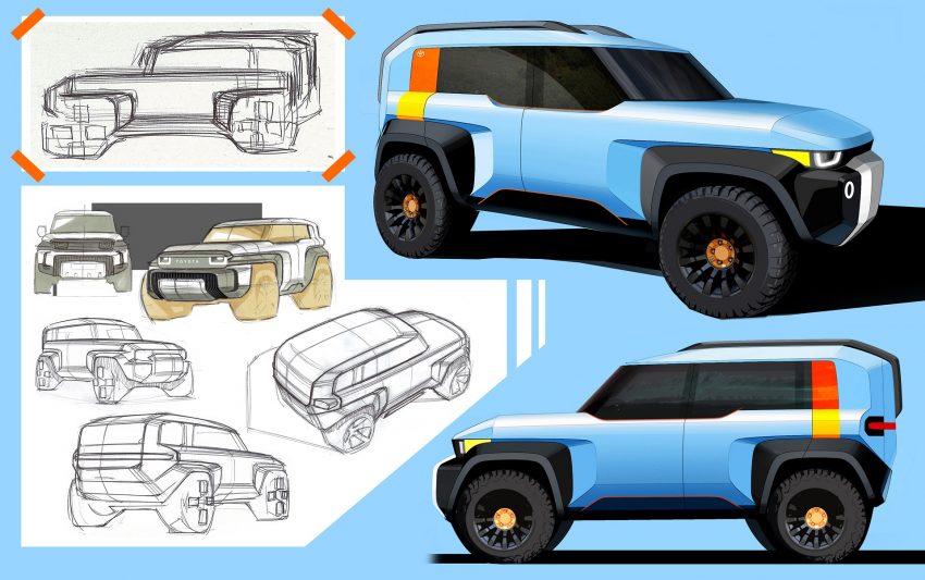 2022 Toyota Compact Cruiser EV Concept - Design Sketch Wallpaper 850x533 #11