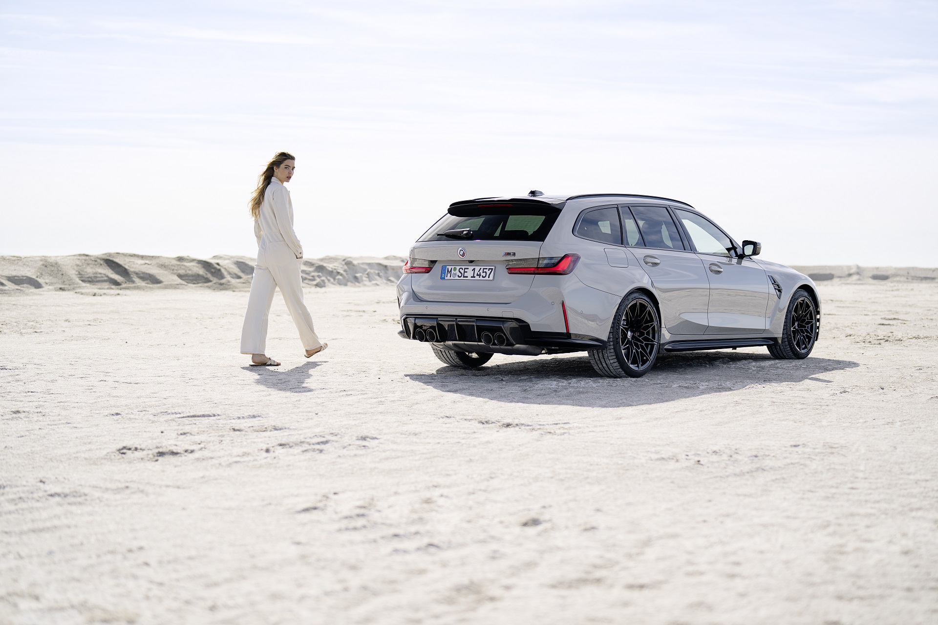 Download 2023 BMW M3 Touring - Rear Three-Quarter HD Wallpaper 1920x1280 #89