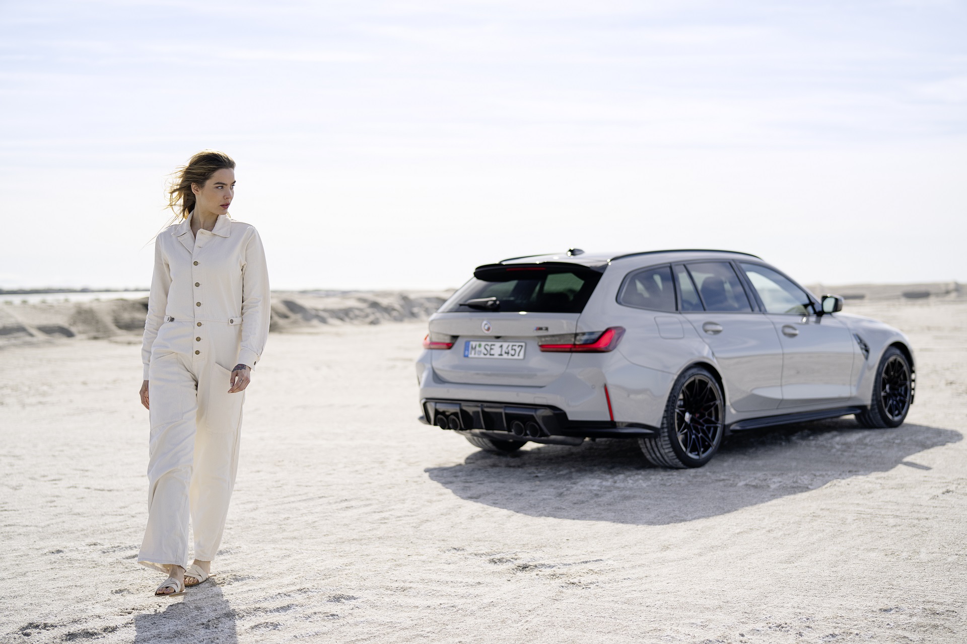 Download 2023 BMW M3 Touring - Rear Three-Quarter HD Wallpaper 1920x1280 #90