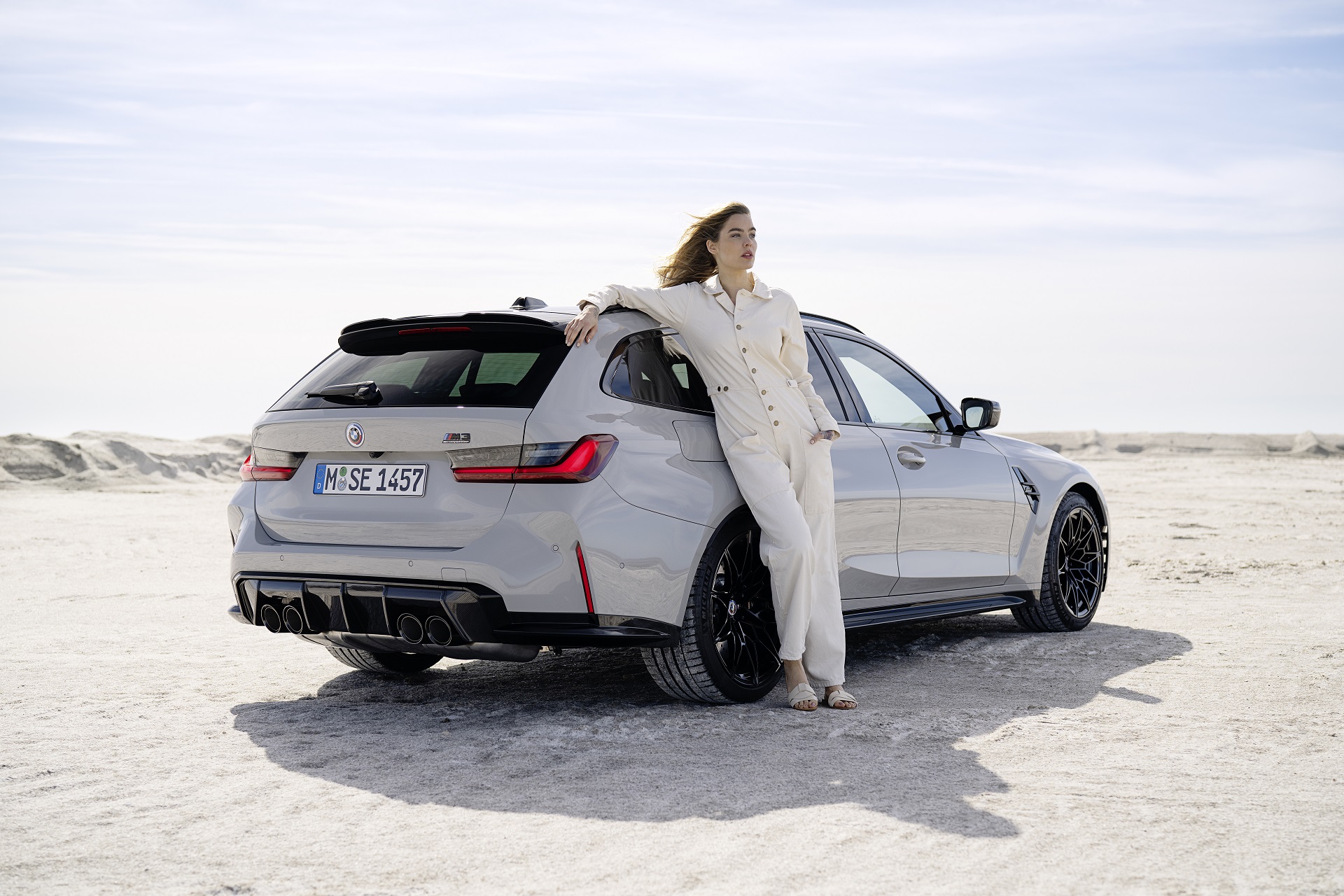 Download 2023 BMW M3 Touring - Rear Three-Quarter HD Wallpaper 1920x1280 #91