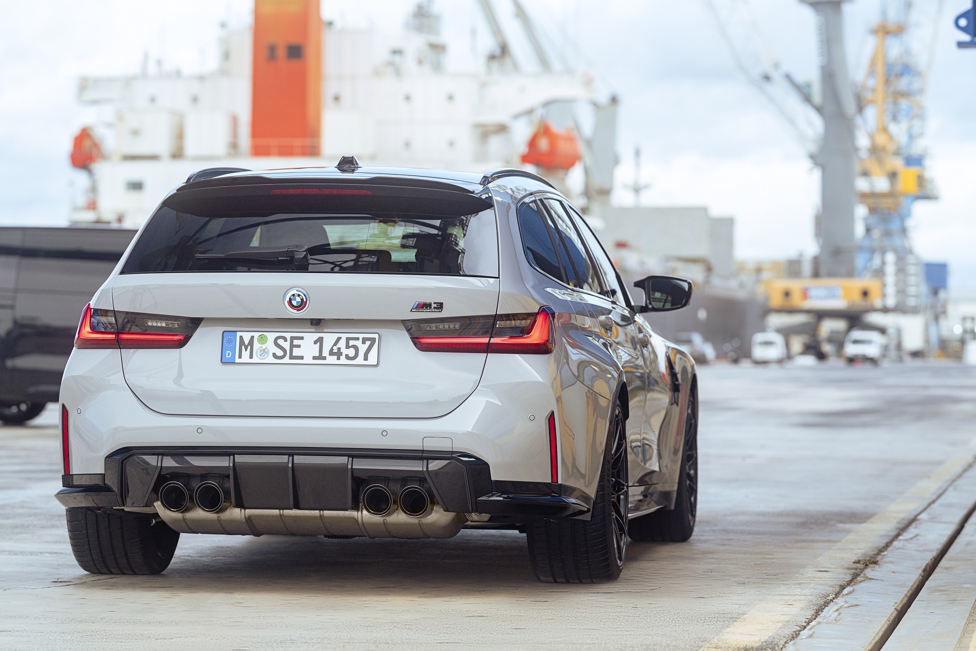 Download 2023 BMW M3 Touring - Rear HD Wallpaper 1920x1280 #46