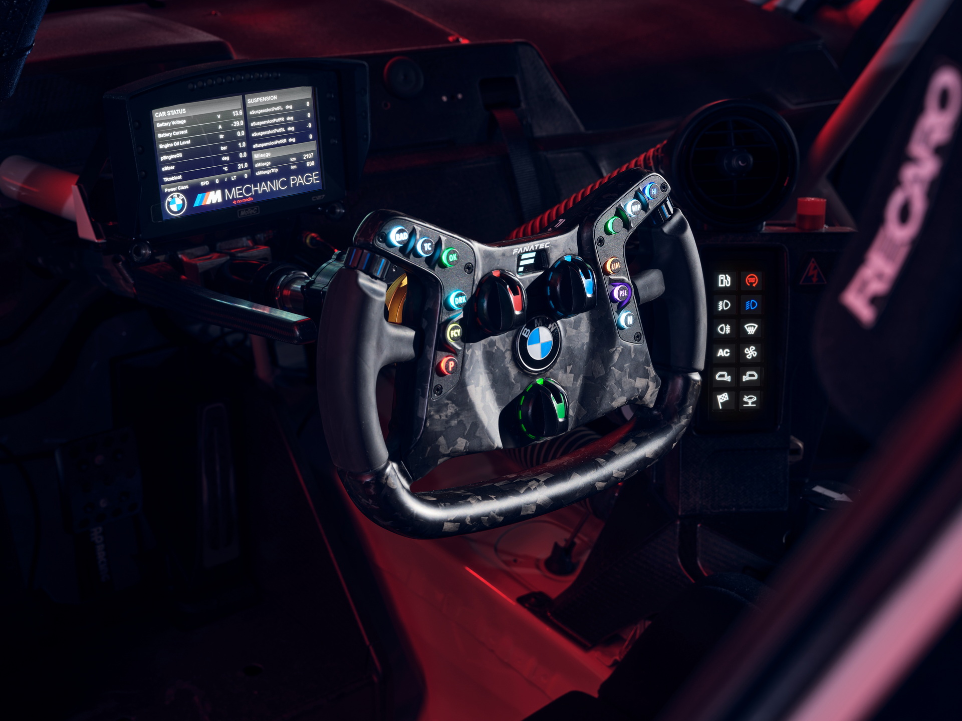 Download 2023 BMW M4 GT4 - Interior, Steering Wheel HD Wallpaper 1920x1440 #24