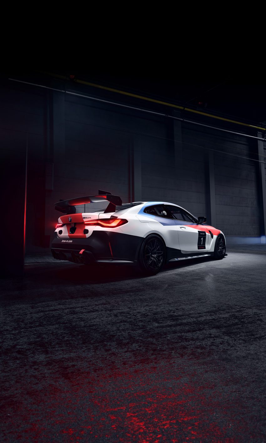 2023 BMW M4 GT4 - Rear Three-Quarter Phone Wallpaper 850x1417 #7