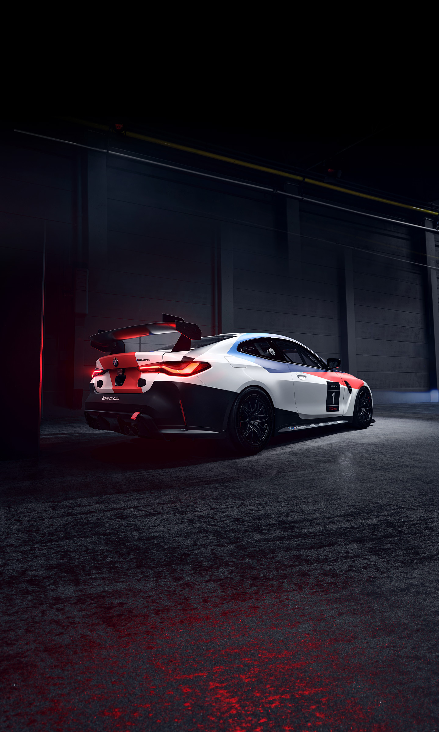 Download 2023 BMW M4 GT4 - Rear Three-Quarter HD Phone Wallpaper 1440x2400 #7