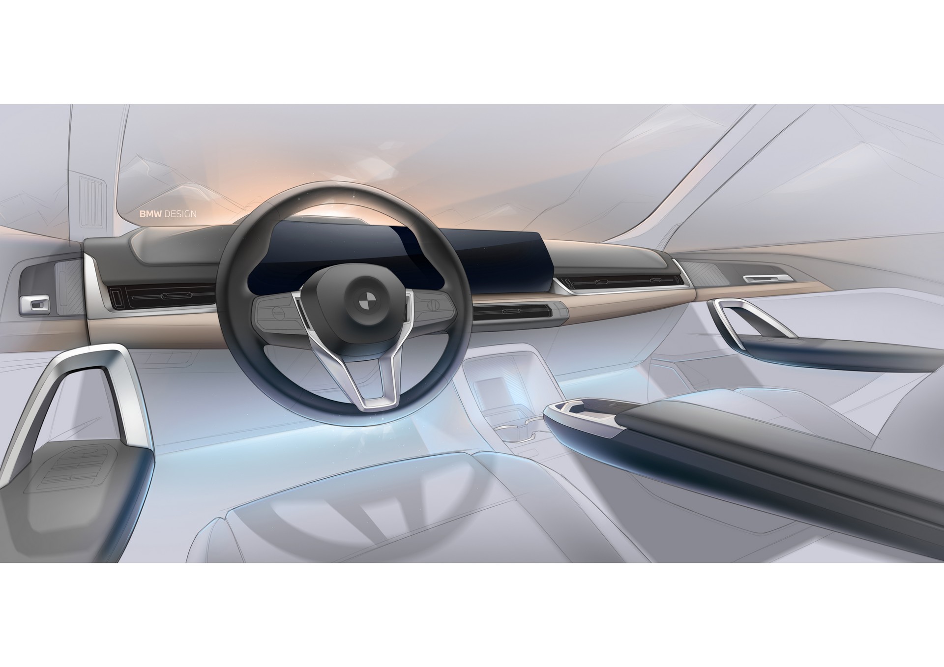 Download 2023 BMW X1 xDrive23i - Design Sketch HD Wallpaper 1920x1357 #94