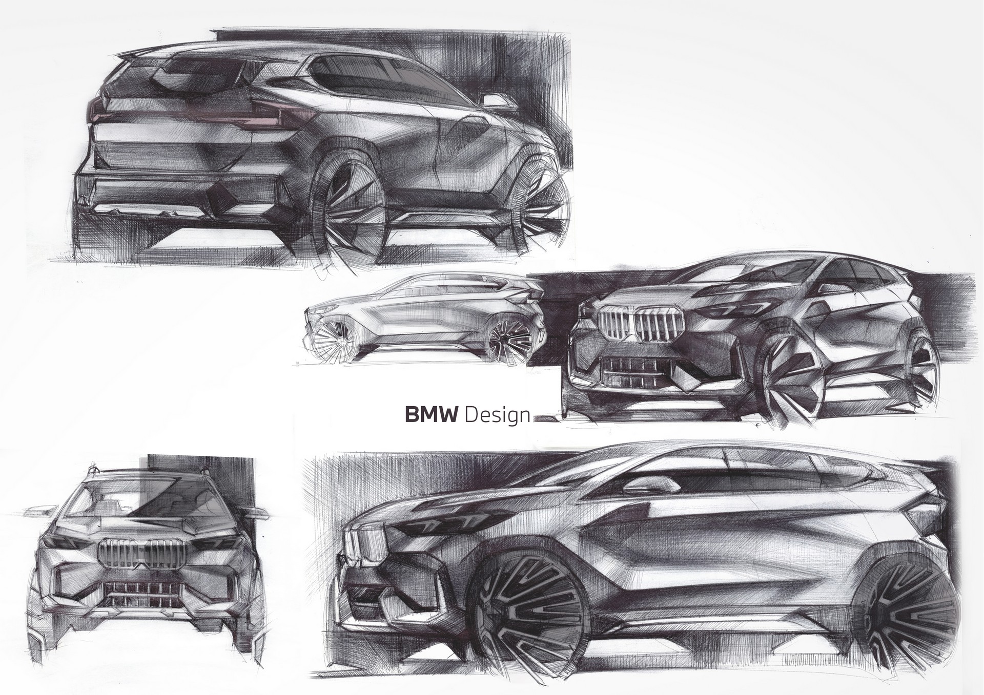 Download 2023 BMW iX1 xDrive30 - Design Sketch HD Wallpaper 1920x1357 #97