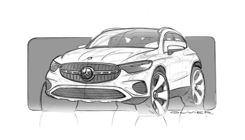 2023 Mercedes-Benz GLC - Design Sketch Wallpaper 850x487 #93