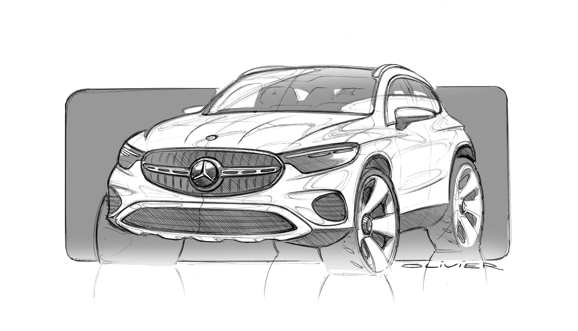Download 2023 Mercedes-Benz GLC - Design Sketch HD Wallpaper 1920x1101 #93