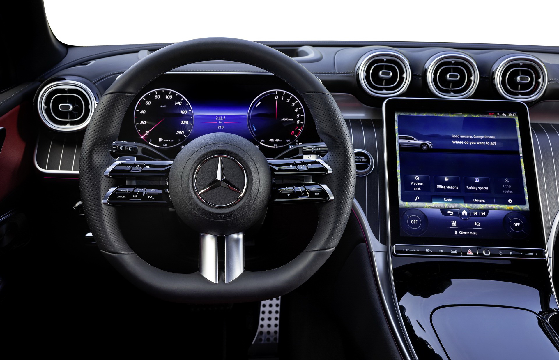 Download 2023 Mercedes-Benz GLC - Interior, Cockpit HD Wallpaper 1920x1235 #84