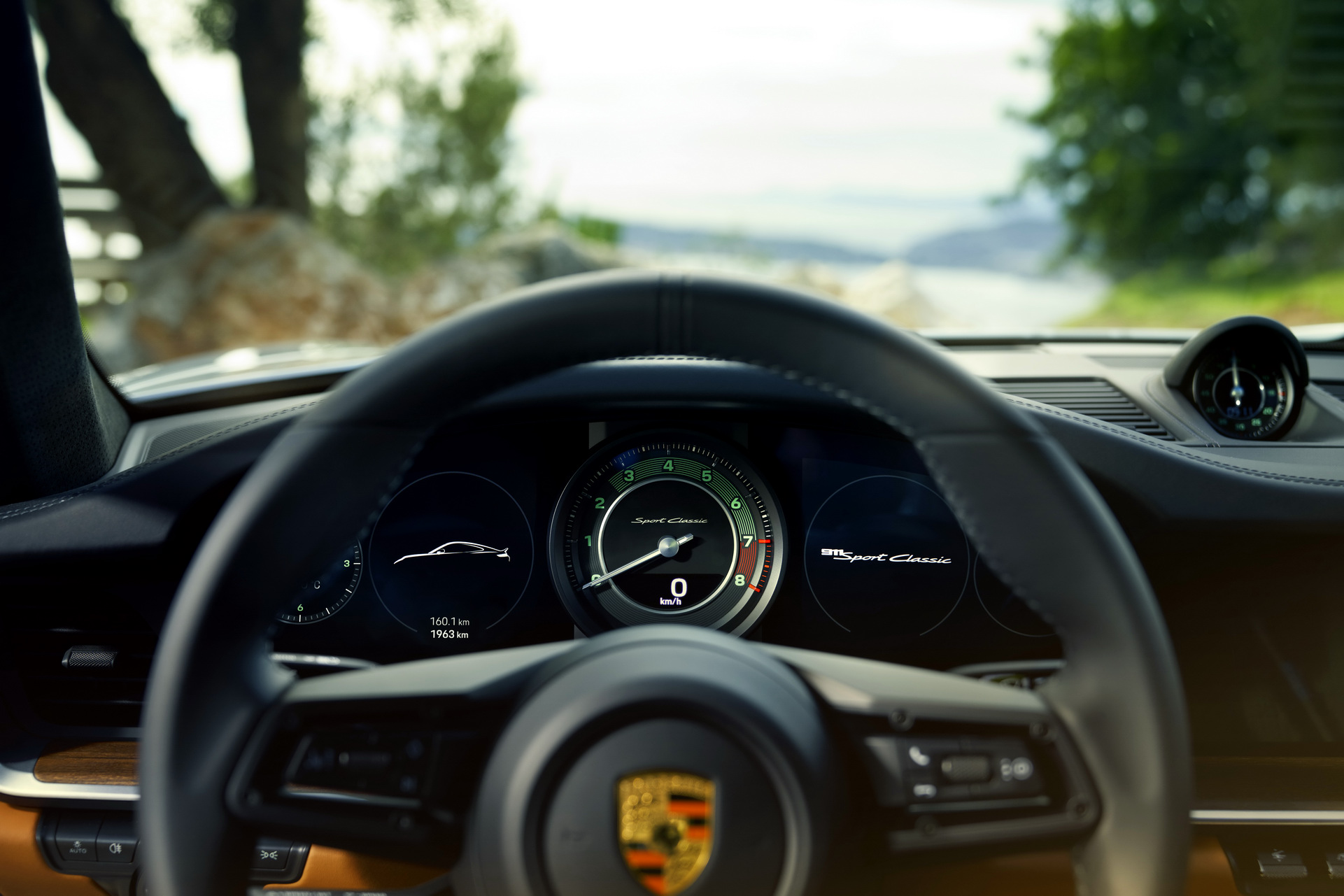 Download 2023 Porsche 911 Sport Classic - Interior, Steering Wheel HD Wallpaper 1921x1281 #60