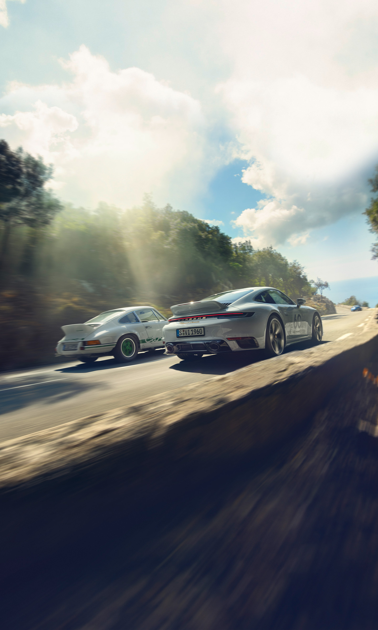 Download 2023 Porsche 911 Sport Classic - Rear Three-Quarter HD Phone Wallpaper 1440x2400 #4