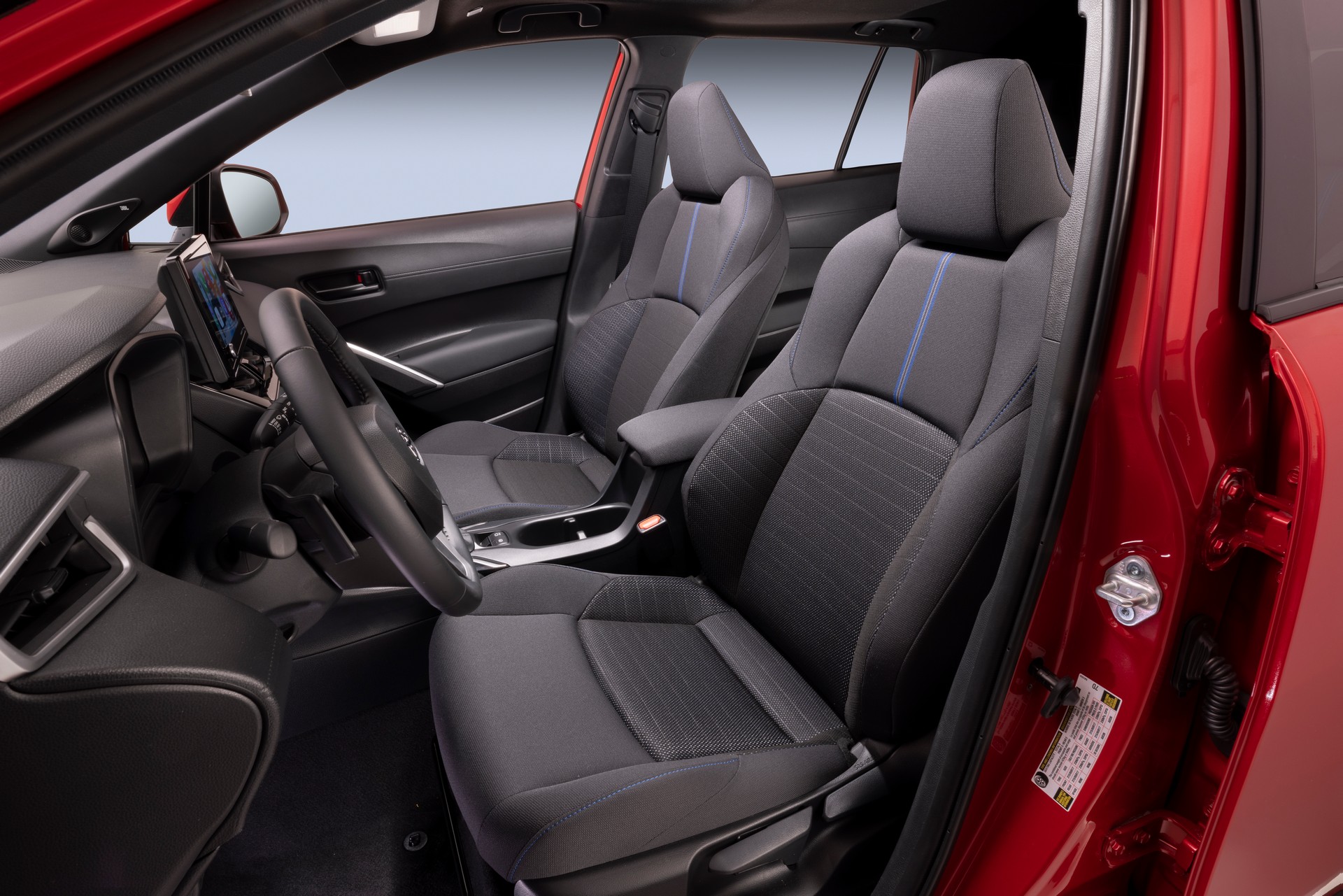 Download 2023 Toyota Corolla Cross Hybrid SE - Interior, Front Seats HD Wallpaper 1920x1281 #19