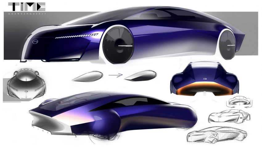 2021 GAC TIME Concept - Design Sketch Wallpaper 850x478 #28