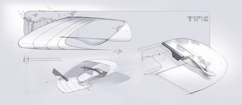 2021 GAC TIME Concept - Design Sketch Wallpaper 850x369 #36