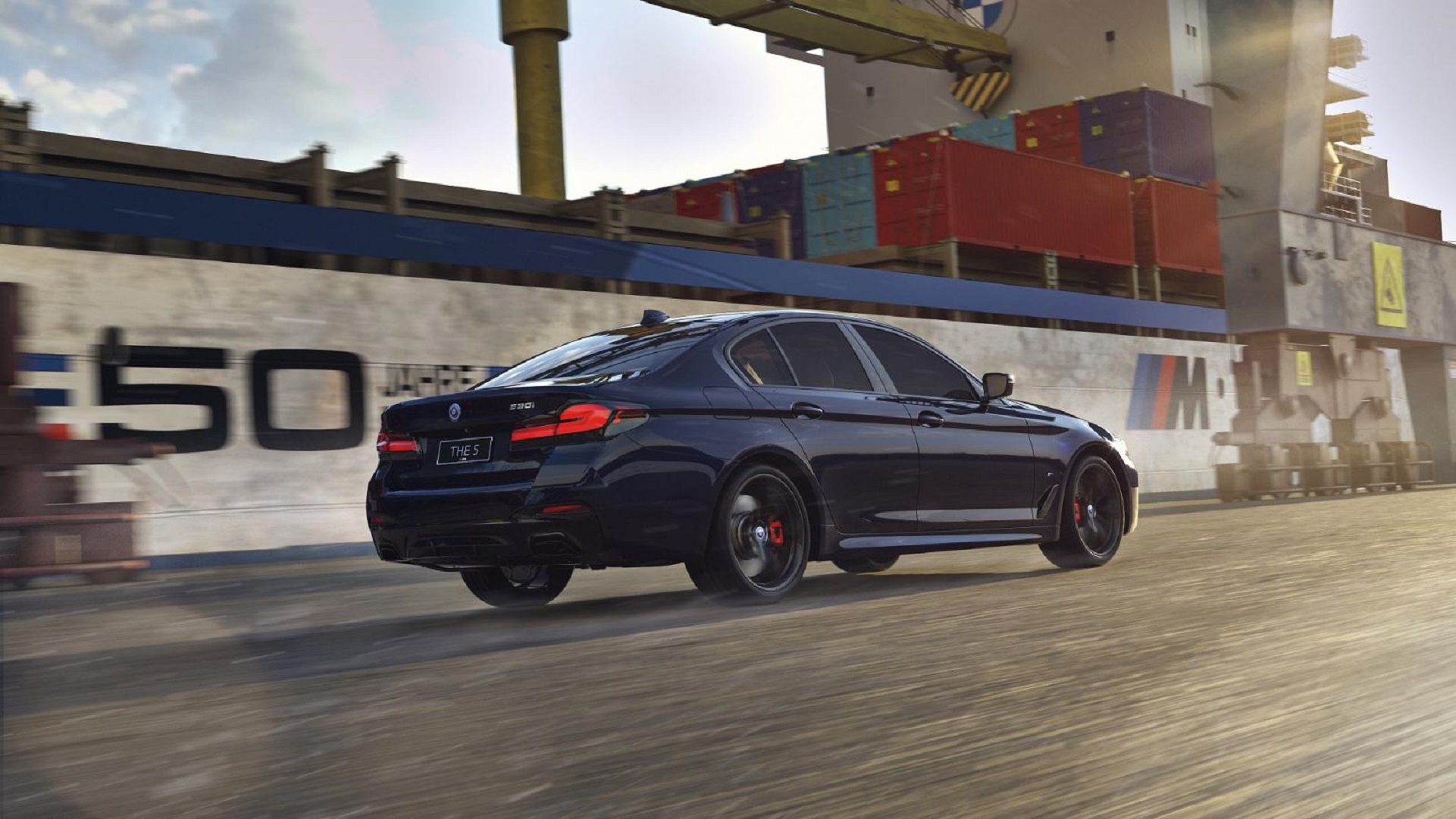 Download 2022 BMW 530i M Sport 50 Jahre M Edition - Rear Three-Quarter HD Wallpaper 1921x1080 #2