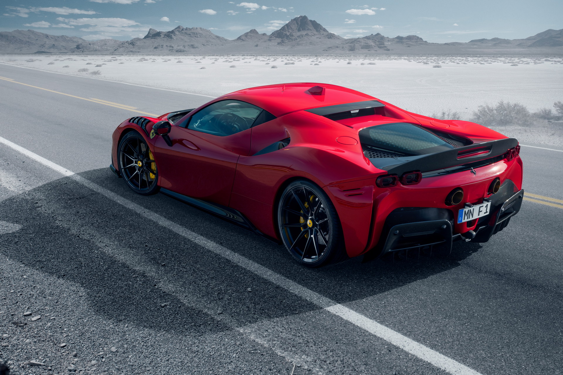 Download 2022 Ferrari SF90 Stradale by Novitec - Rear Three-Quarter HD Wallpaper 1920x1281 #2