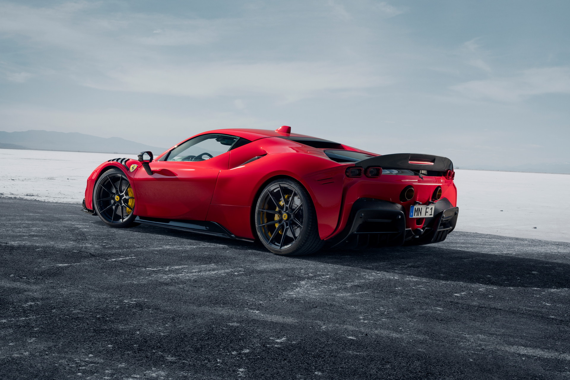 Download 2022 Ferrari SF90 Stradale by Novitec - Rear Three-Quarter HD Wallpaper 1920x1281 #9