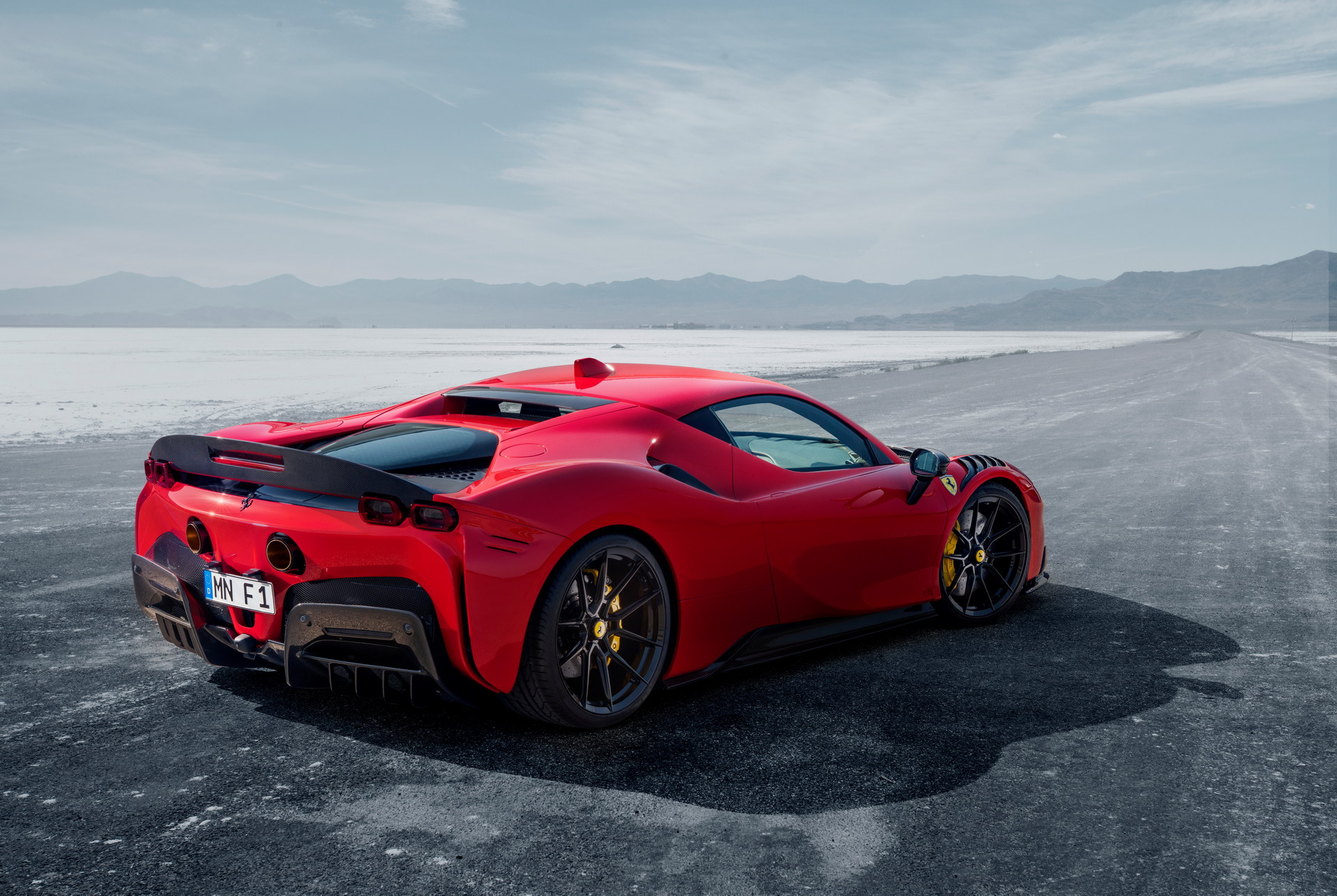 Download 2022 Ferrari SF90 Stradale by Novitec - Rear Three-Quarter HD Wallpaper 1920x1287 #3