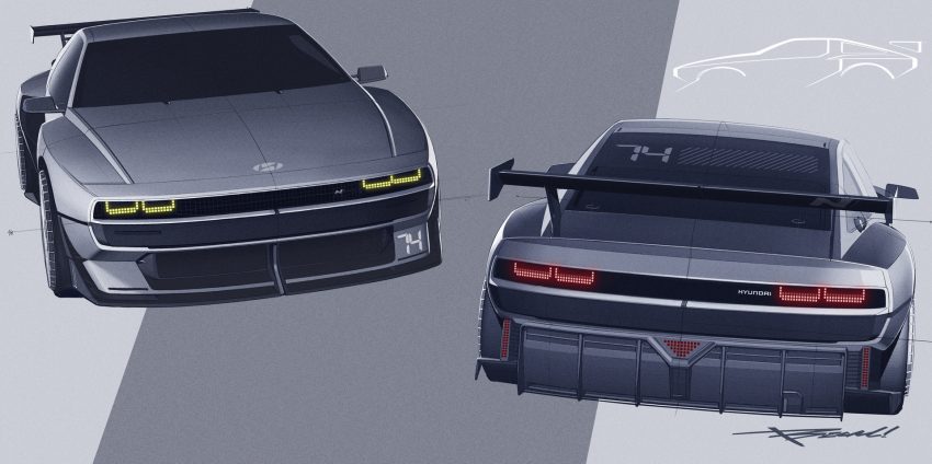 2022 Hyundai N Vision 74 Concept - Design Sketch Wallpaper 850x424 #26