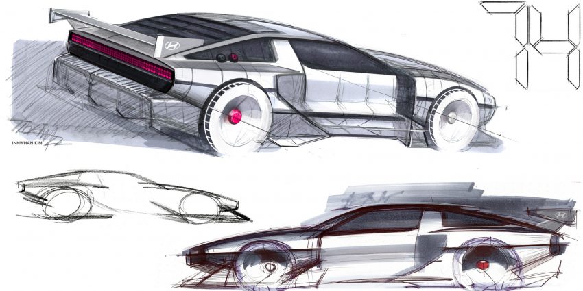 2022 Hyundai N Vision 74 Concept - Design Sketch Wallpaper 850x425 #31