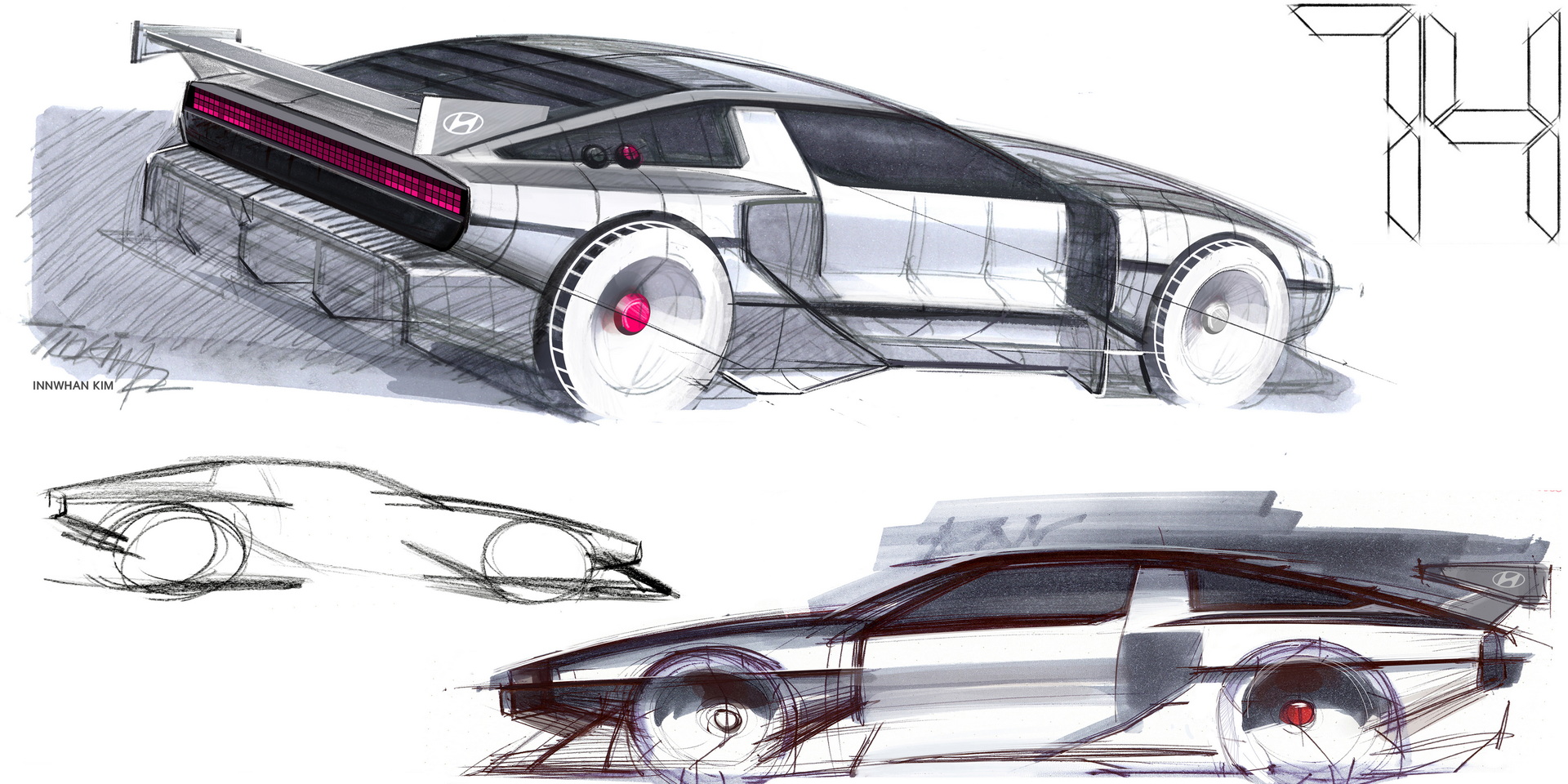 Download 2022 Hyundai N Vision 74 Concept - Design Sketch HD Wallpaper 1920x960 #31