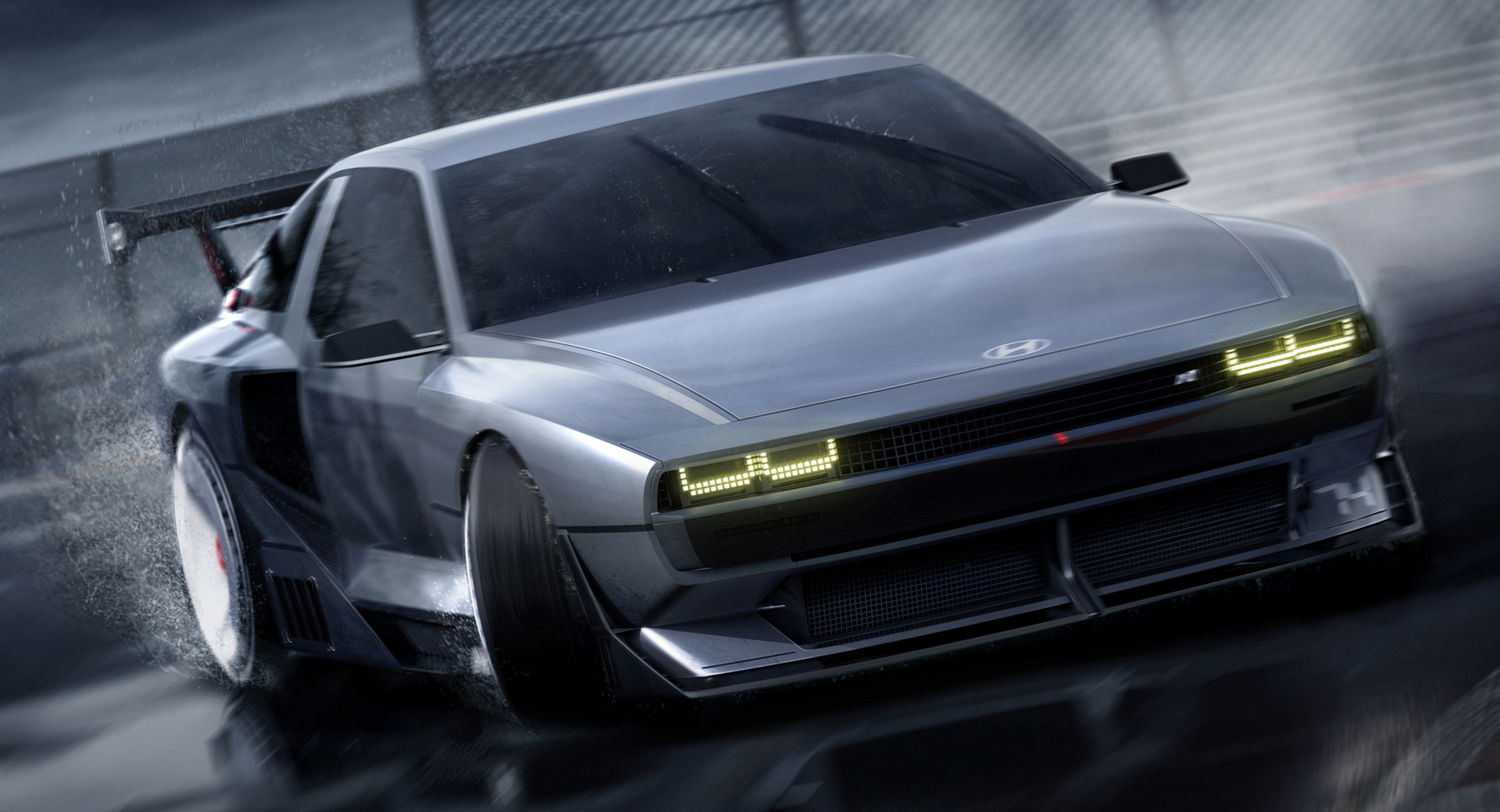 Download 2022 Hyundai N Vision 74 Concept - Front Three-Quarter HD Wallpaper 1920x1040 #2