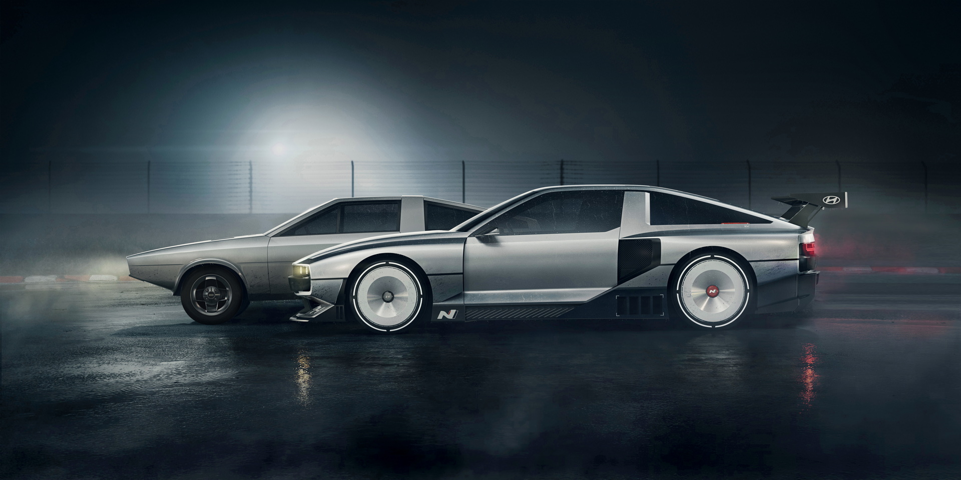 Download 2022 Hyundai N Vision 74 Concept - Side HD Wallpaper 1920x960 #10