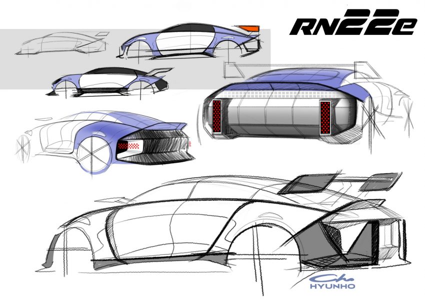 2022 Hyundai RN22e Concept - Design Sketch Wallpaper 850x601 #24