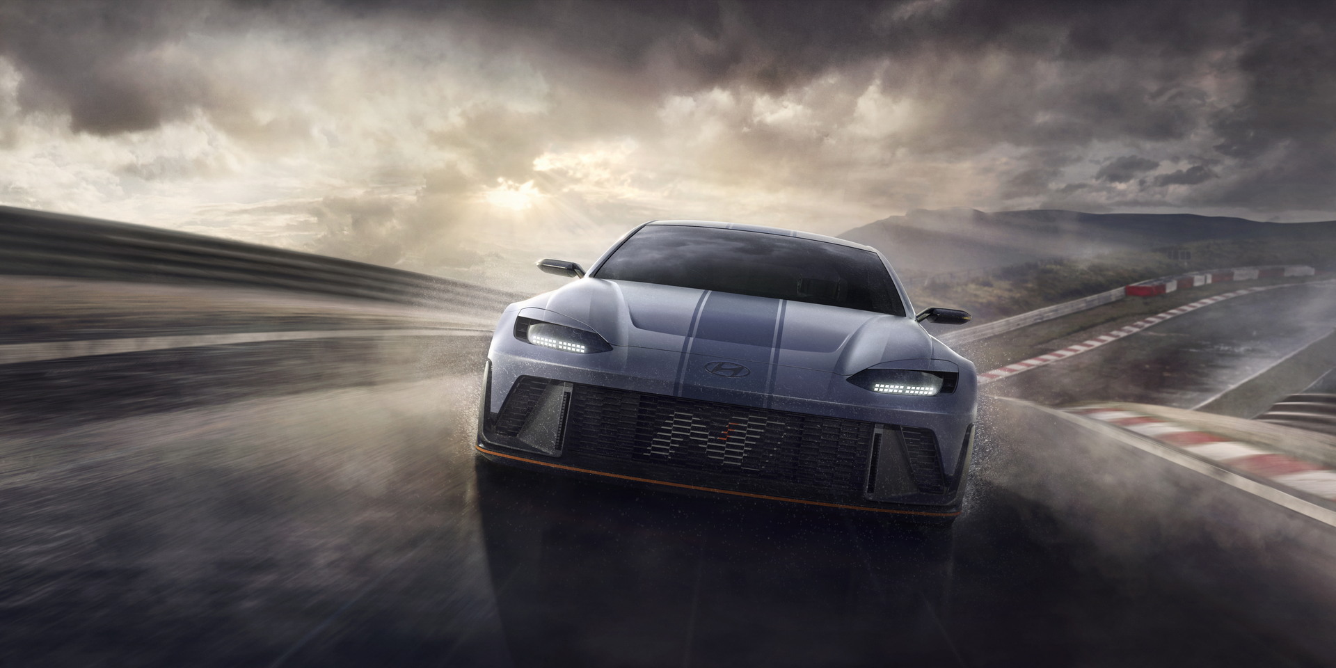 Download 2022 Hyundai RN22e Concept - Front HD Wallpaper 1920x960 #4