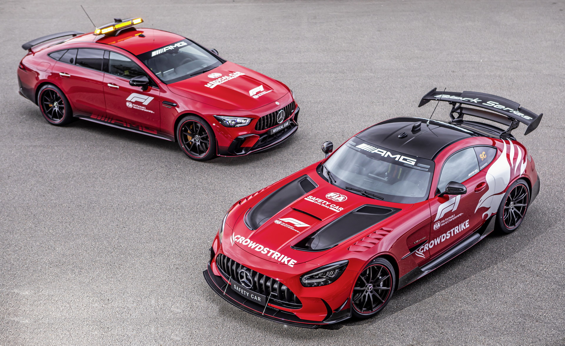 Download 2022 Mercedes-AMG GT Black Series F1 Safety Car and Mercedes-AMG GT 63 S F1 Medical Car HD Wallpaper 1920x1177 #34