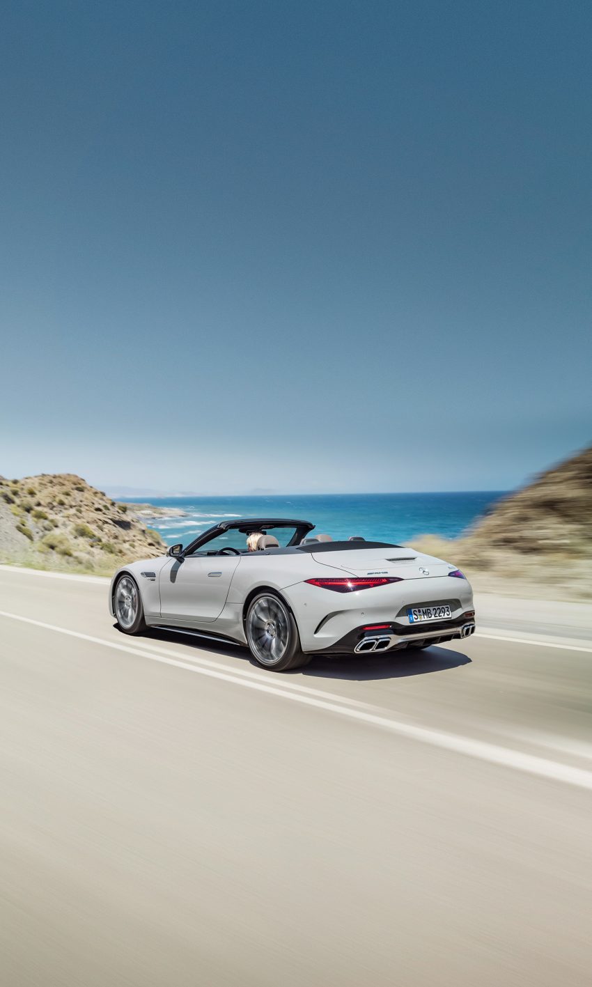 2022 Mercedes-AMG SL 55 4MATIC+ - Rear Three-Quarter Phone Wallpaper 850x1417 #11