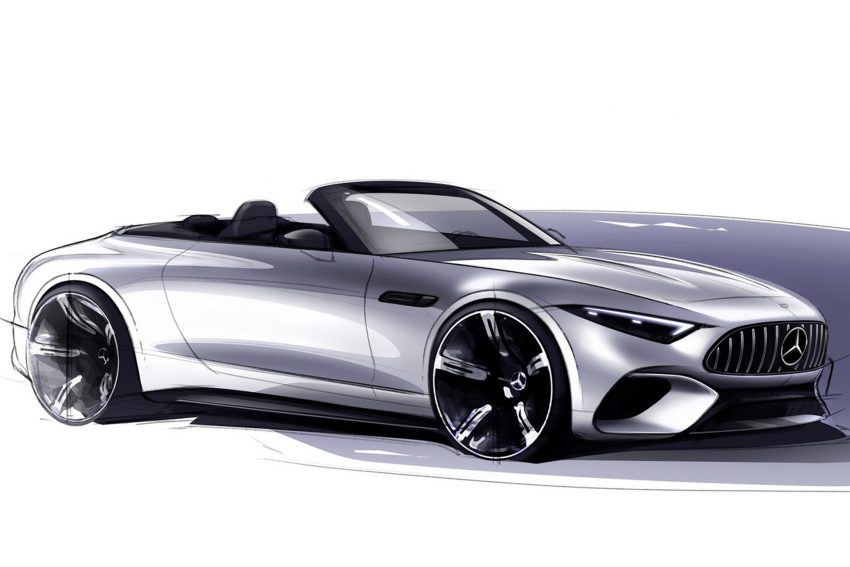 2022 Mercedes-AMG SL 55 4Matic+ - Design Sketch Wallpaper 850x567 #70