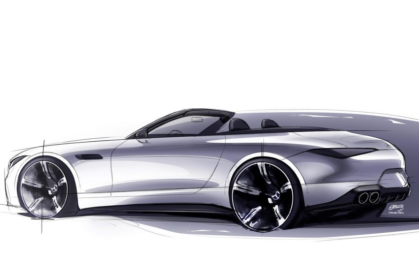2022 Mercedes-AMG SL 55 4Matic+ - Design Sketch Wallpaper 850x567 #71