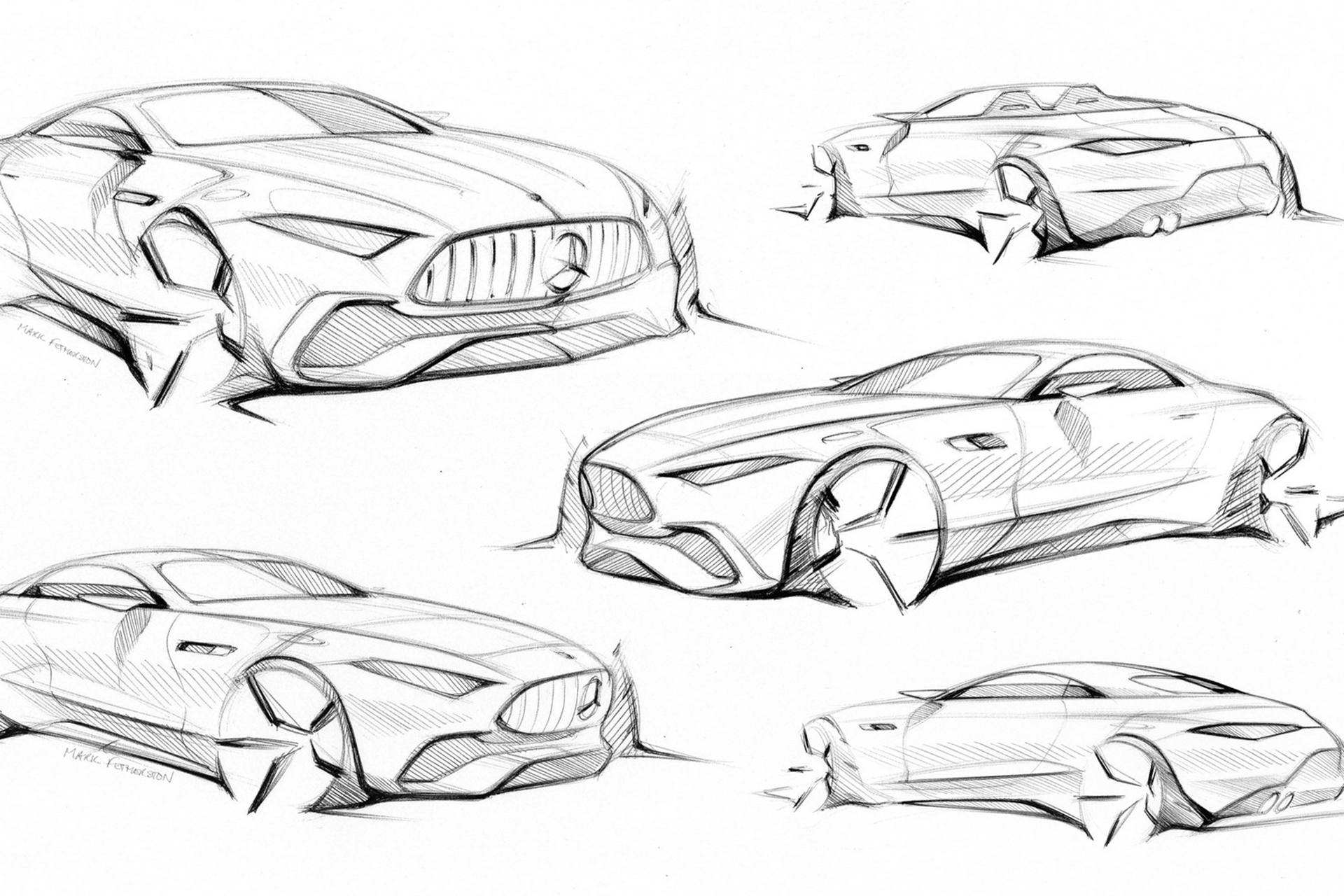 Download 2022 Mercedes-AMG SL 63 4MATIC+ - Design Sketch HD Wallpaper 1920x1280 #99
