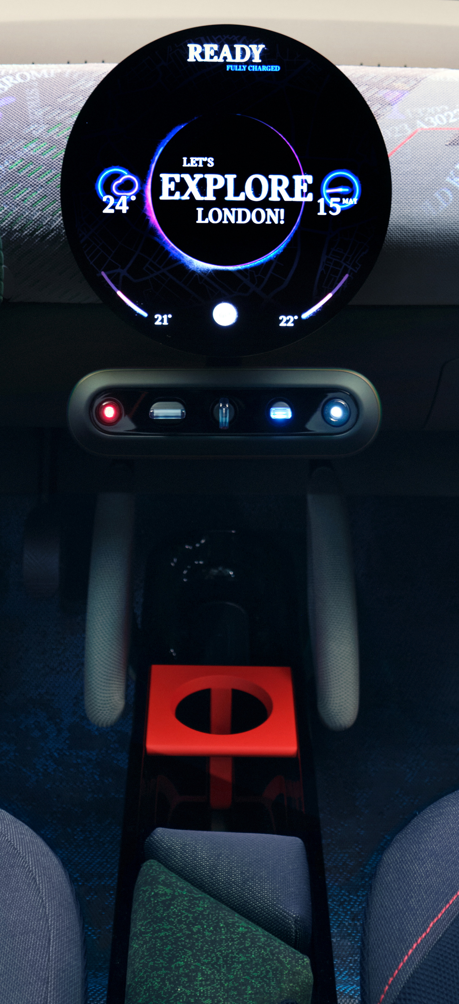 Download 2022 Mini Aceman Concept - Central Console HD Phone Wallpaper 1920x4195 #64