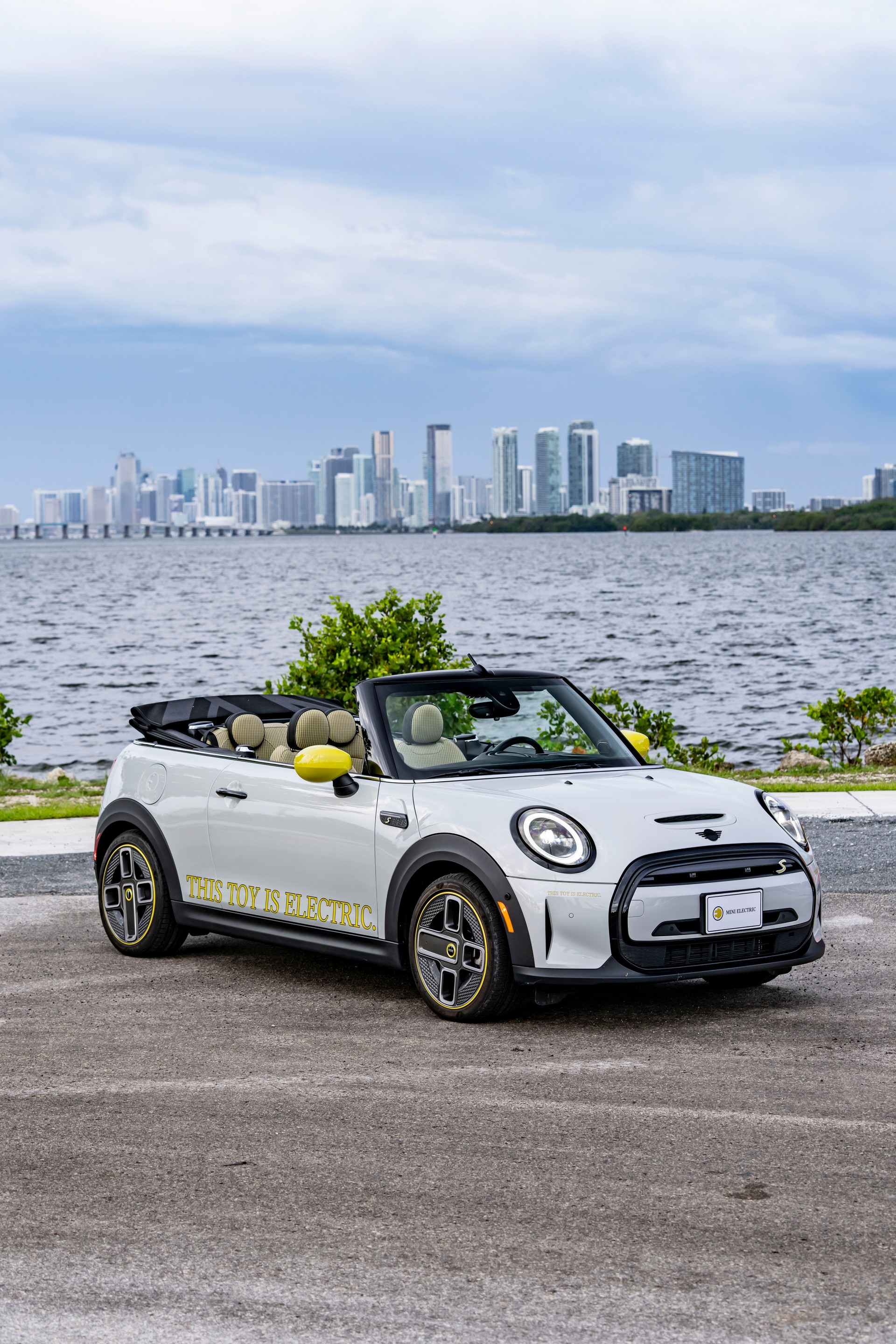 Download 2022 Mini Cooper SE Convertible Concept - Front Three-Quarter HD Phone Wallpaper 1920x2880 #219