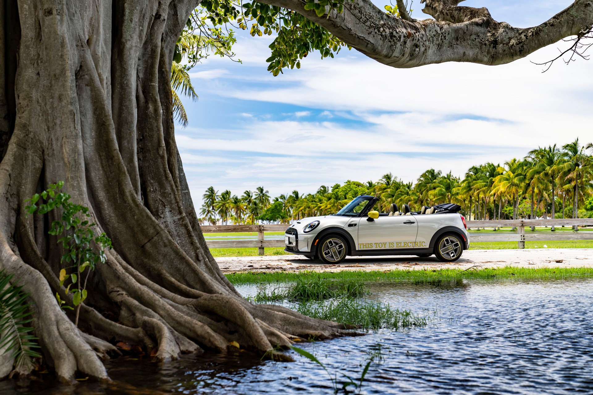 Download 2022 Mini Cooper SE Convertible Concept - Side HD Wallpaper 1920x1280 #231