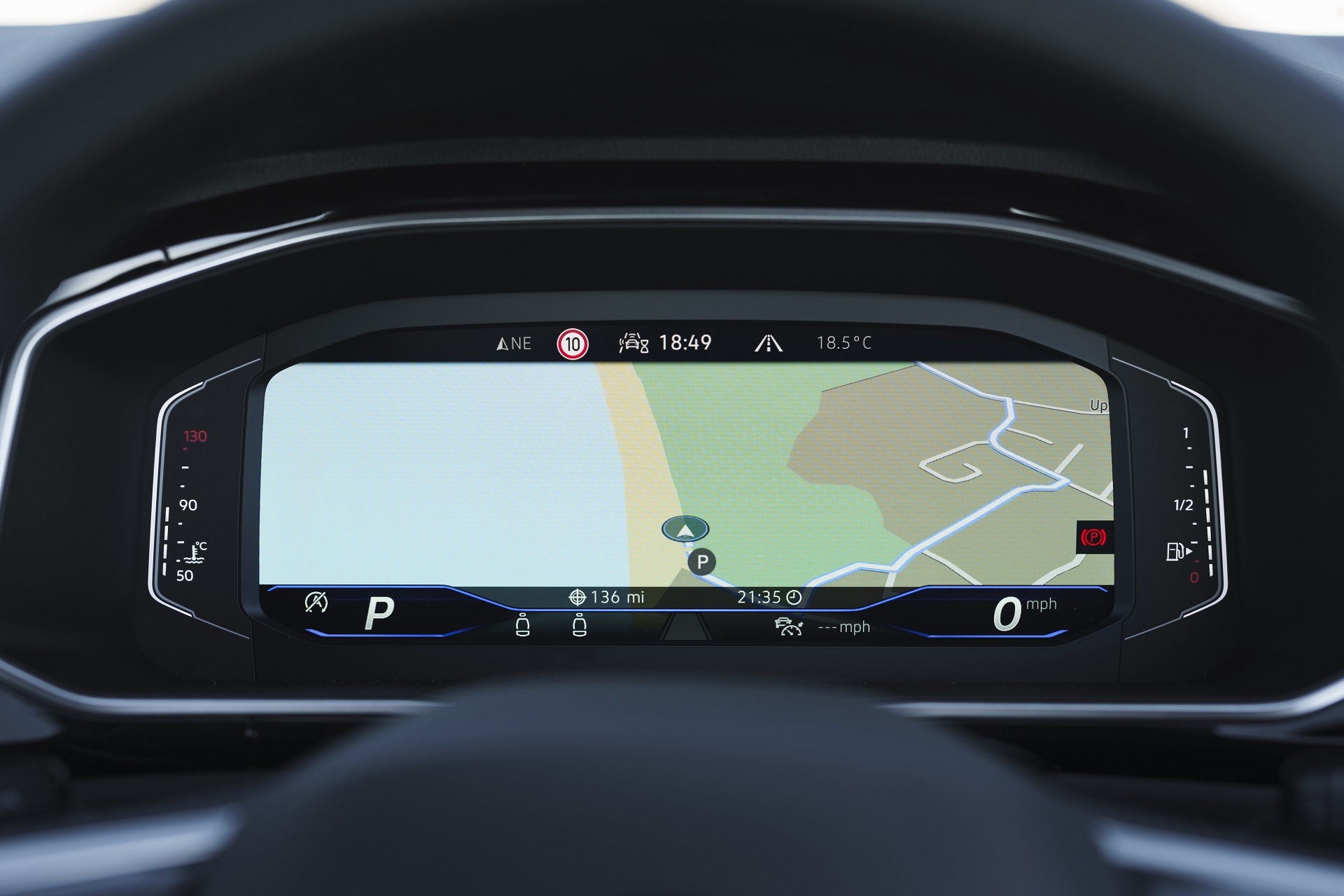 Download 2022 Volkswagen T-Roc Cabriolet - UK version - Digital Instrument Cluster HD Wallpaper 1920x1280 #37