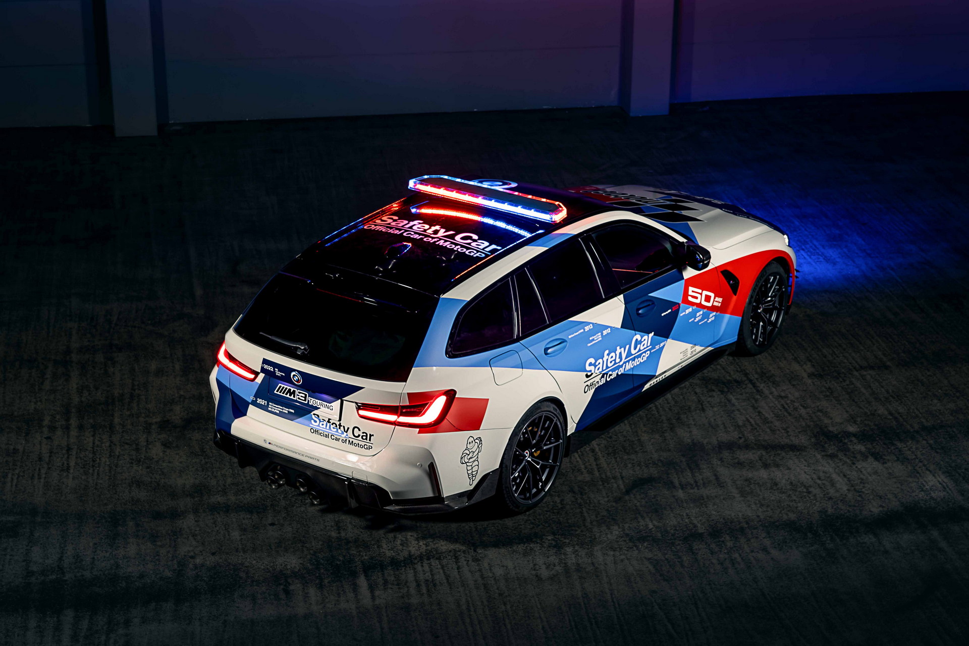 Download 2023 BMW M3 Touring MotoGP Safety Car - Rear Three-Quarter HD Wallpaper 1920x1280 #4